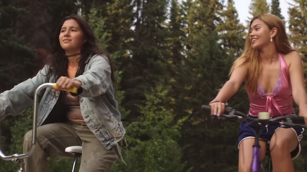 Coley and Sonya riding bikes in Girls Like Girls