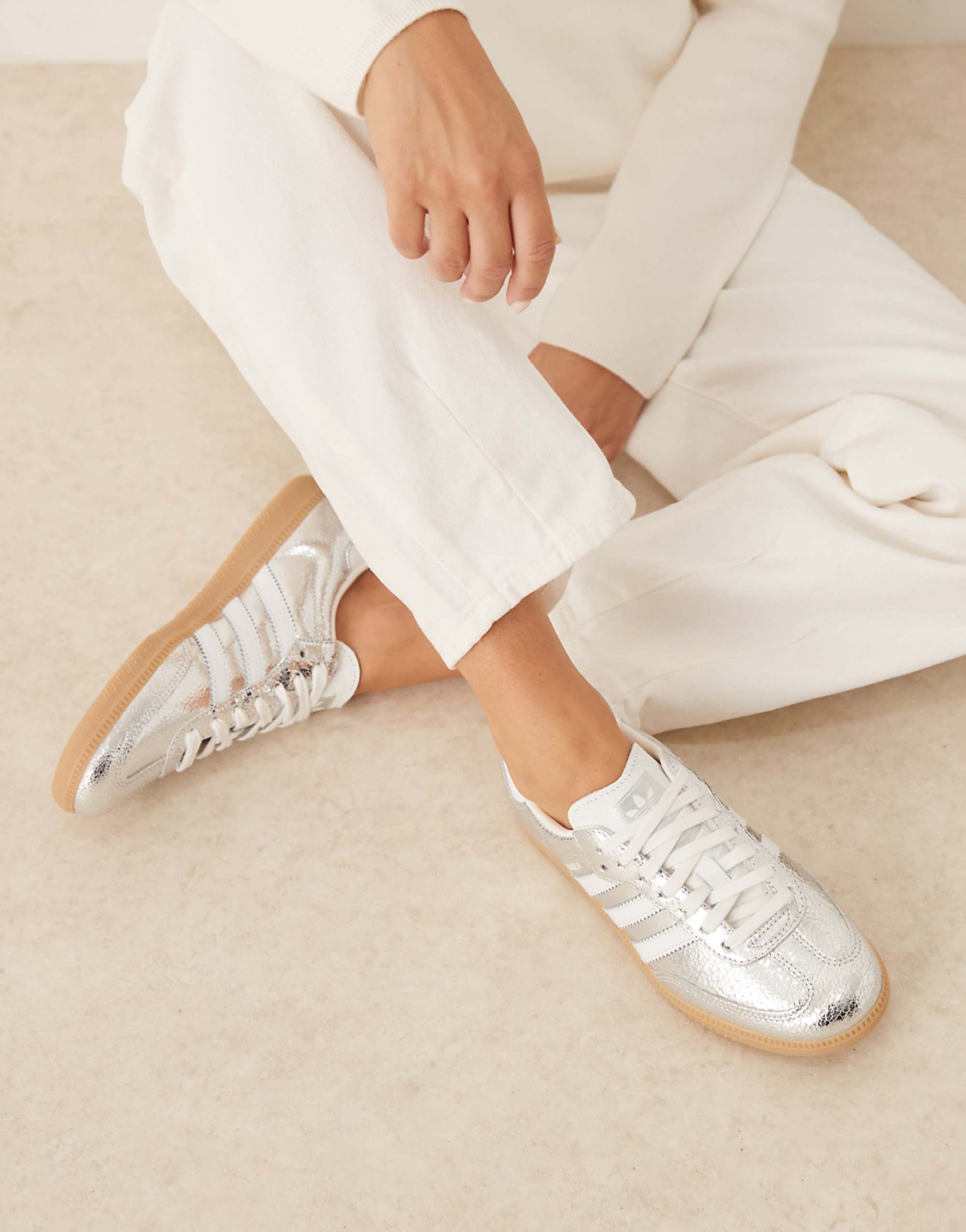 Adidas Originals Samba Og Trainers in Metallic Silver