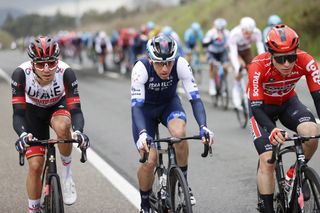 Volta Ciclista a Catalunya 2022 101st Edition 1st stage Sant Feliu de Guixol Sant Feliu de Guixols 1712 km 21032022 Ivo Oliveria POR UAE Team Emirates Michael Woods CAN Israel Premier Tech photo Luis Angel GomezSprintCyclingAgency2022