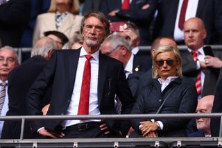 Manchester United's minority owner Sir Jim Ratcliffe watches from the stands