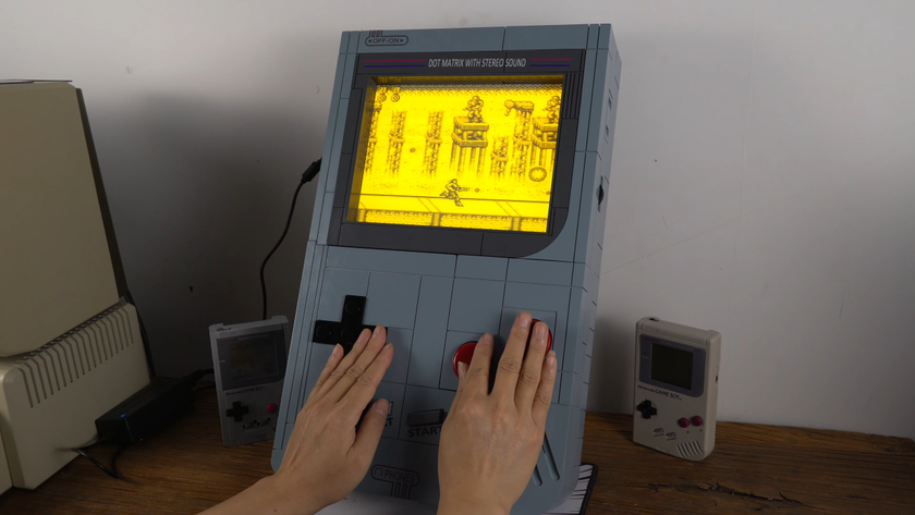 Large custom-built Game Boy with electroluminescent display