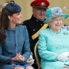 Kate Middleton, Queen Elizabeth, and Prince William at Vernon Park during a Diamond Jubilee on June 13, 2012