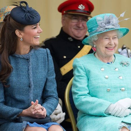 Kate Middleton, Queen Elizabeth, and Prince William at Vernon Park during a Diamond Jubilee on June 13, 2012