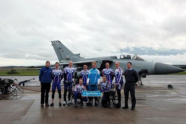 Kelly and the RAF Cycling Squad
