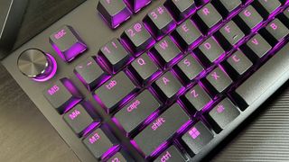 Razer BlackWidow V4 Pro keyboard keycaps close up