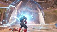 Captain America holds up his shield in Marvel Rivals