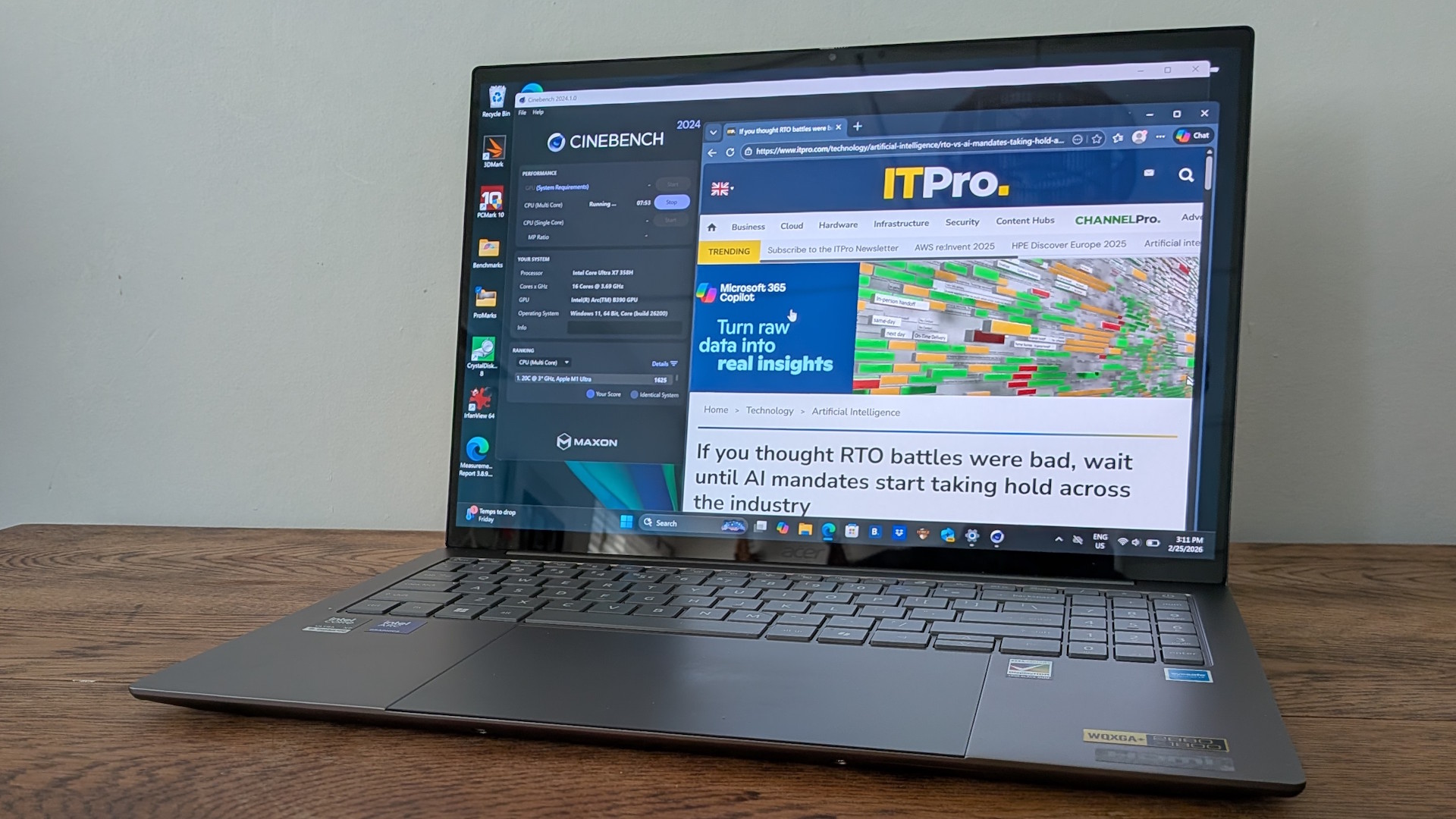 The Acer Swift 16 AI (2026) on a desk