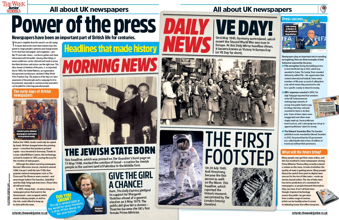 Image of UK newspaper articles