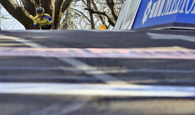 Alberto Contador (Tinkoff - Saxo) approaches the line
