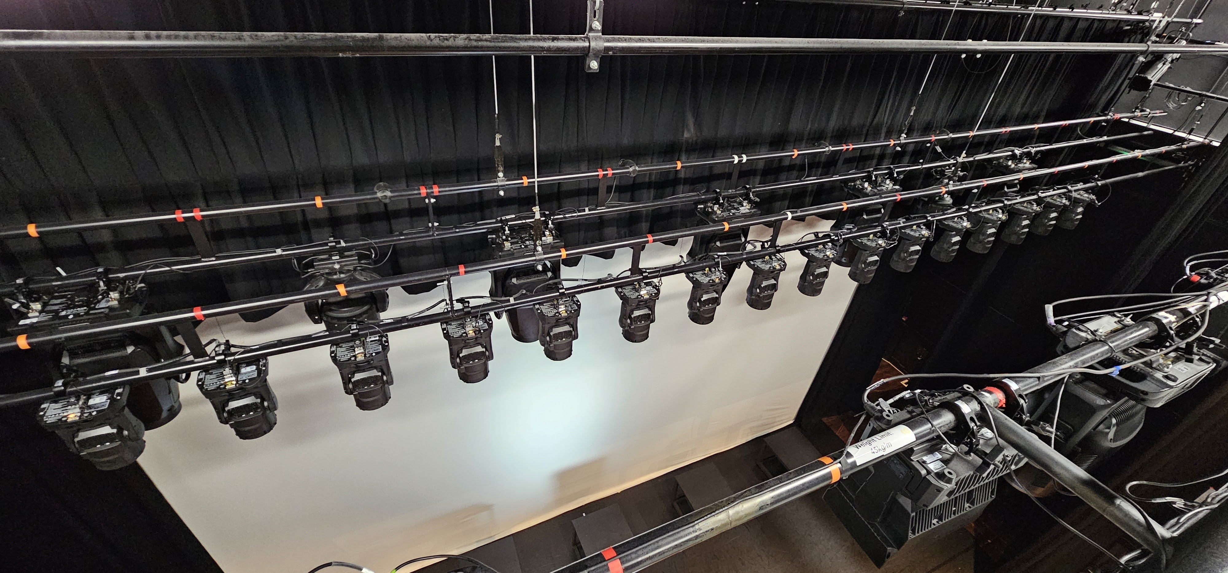 New Martin and Elation lighting at a college theater.