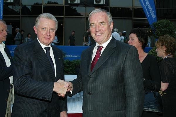 Former UCI president Hein Verbruggen and McQuaid in earlier days. The UCI's lawsuit against former WADA head Dick Pound has stirred up a wasps nest of controversy.