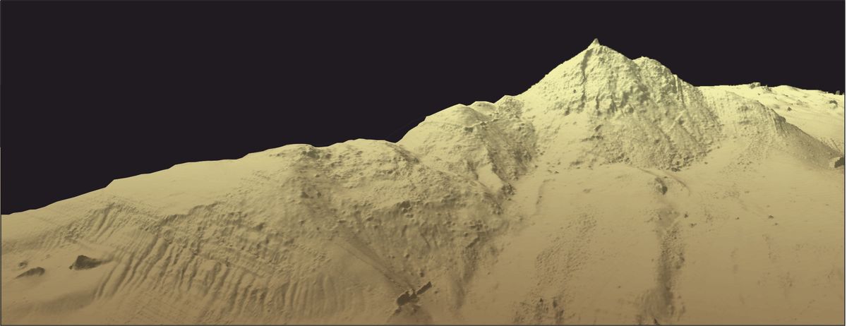 The underwater geography of the Von Damm Vent Field in the Caribbean.