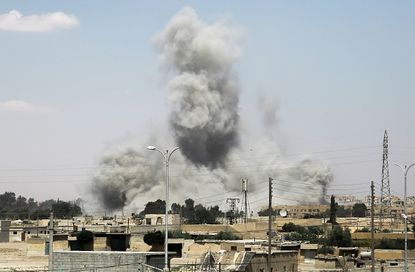 Fighting near Raqqa, Syria.