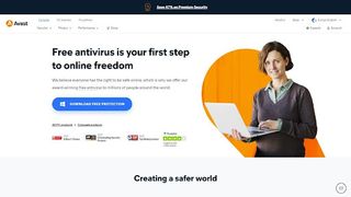 Website screenshot for Avast Free Antivirus