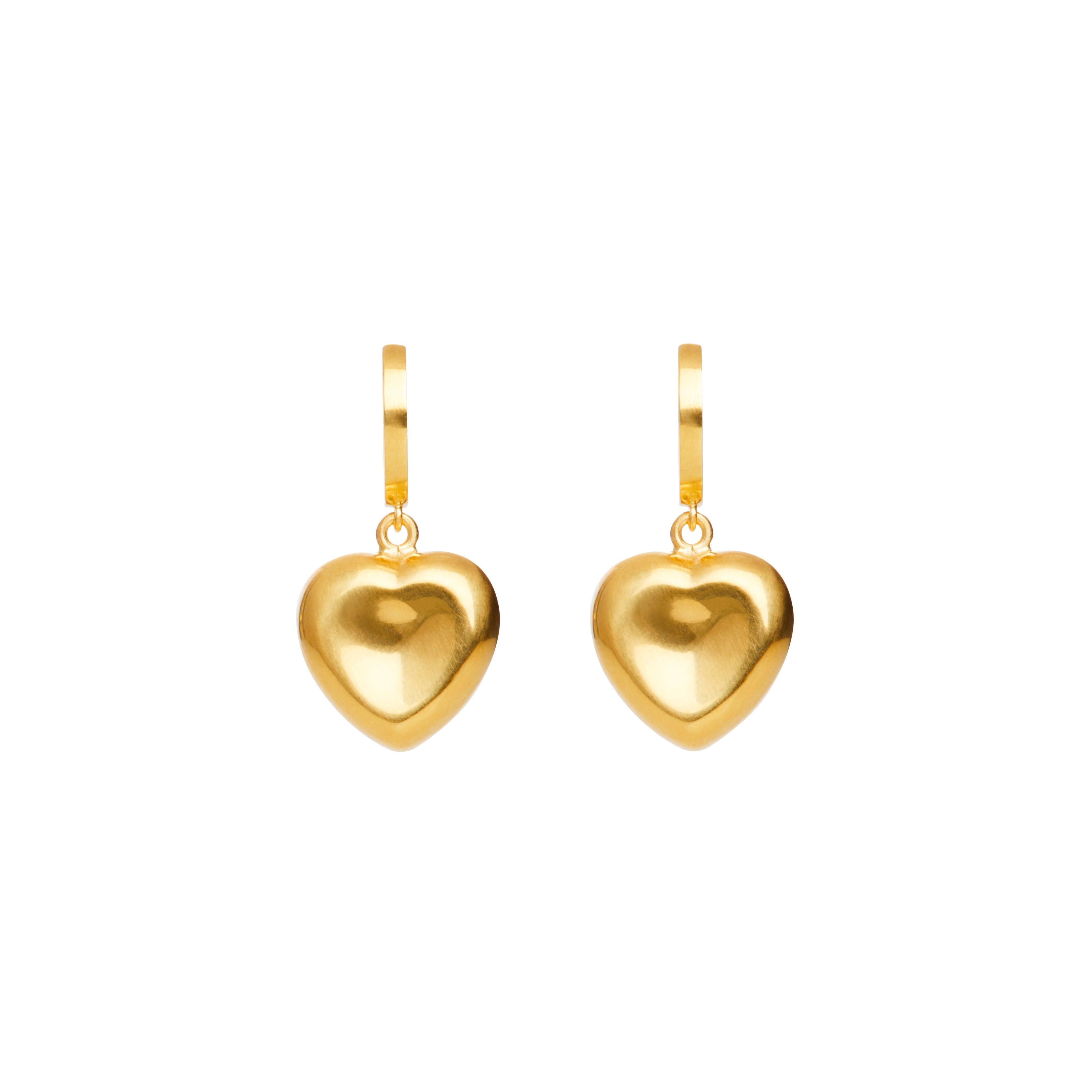 Agape Heart Hoop Earrings