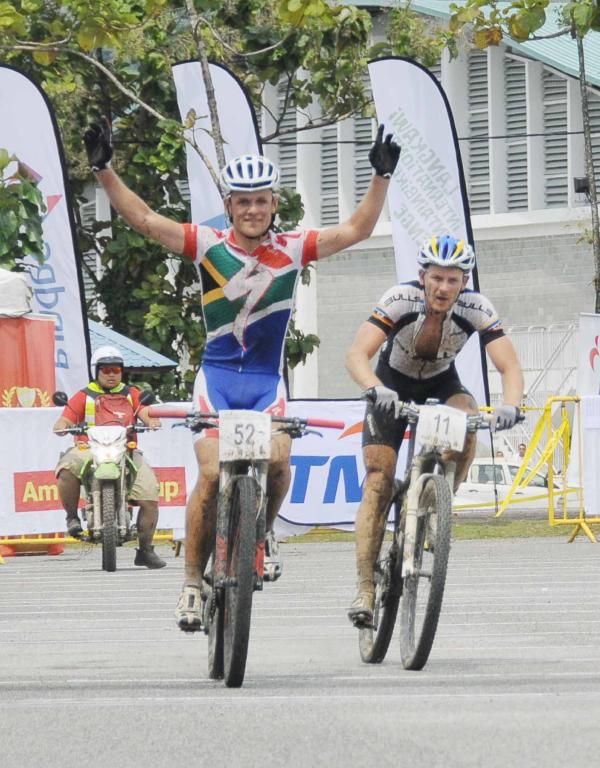 Burry Stander sprints to a stage 1 win in Langkawi