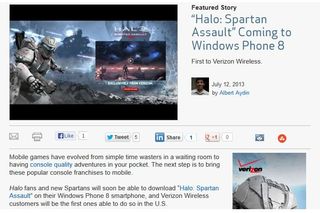 Halo: Spartan Assault Verizon announcement