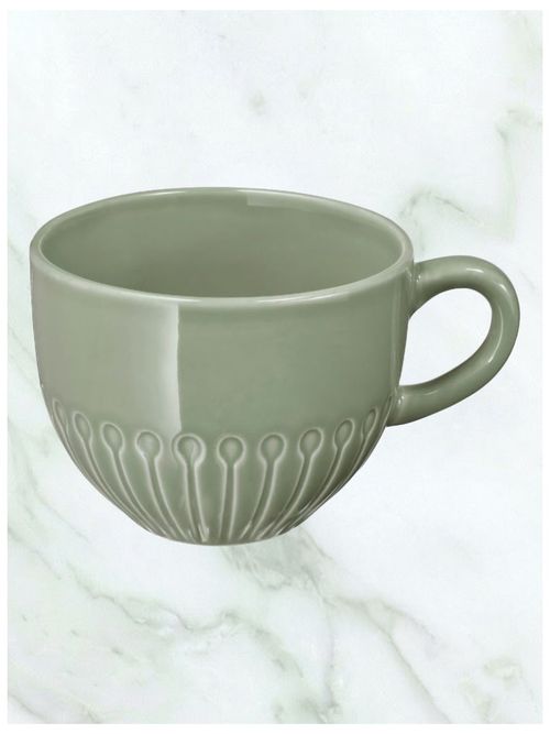 Strimmig Mug - Stoneware Pale Gray-Green