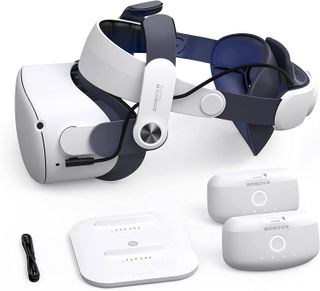 BoboVR M2 Pro head strap with 2 batteries and charger bundle render