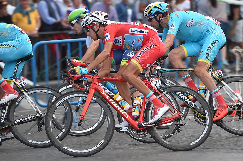 Fabio Aru in the peloton during stage 21.