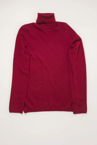 Maroon turtleneck sweater