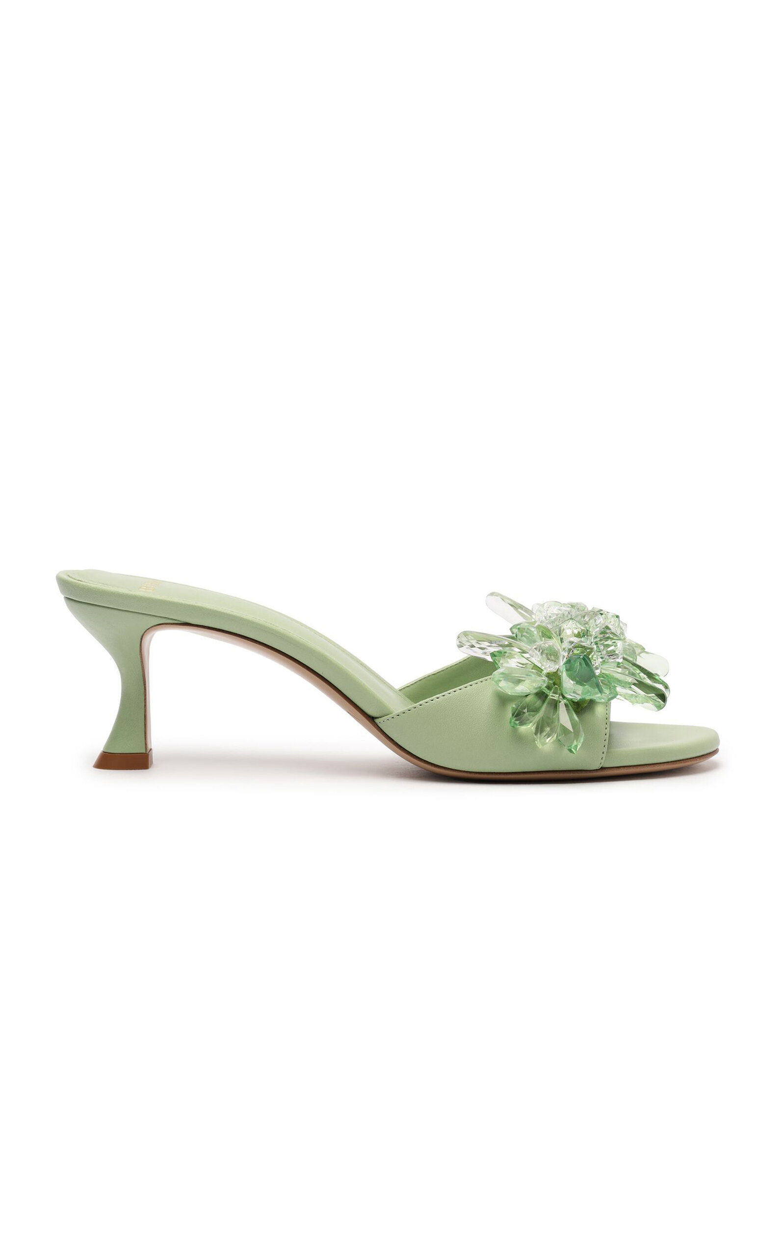 Sierra Crystal-Embellished Leather Sandals