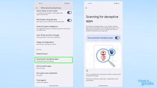 Android 14 QPR3 beta 1 deceptive app scan