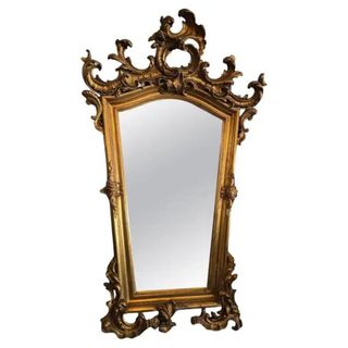 baroque mirror on a white background