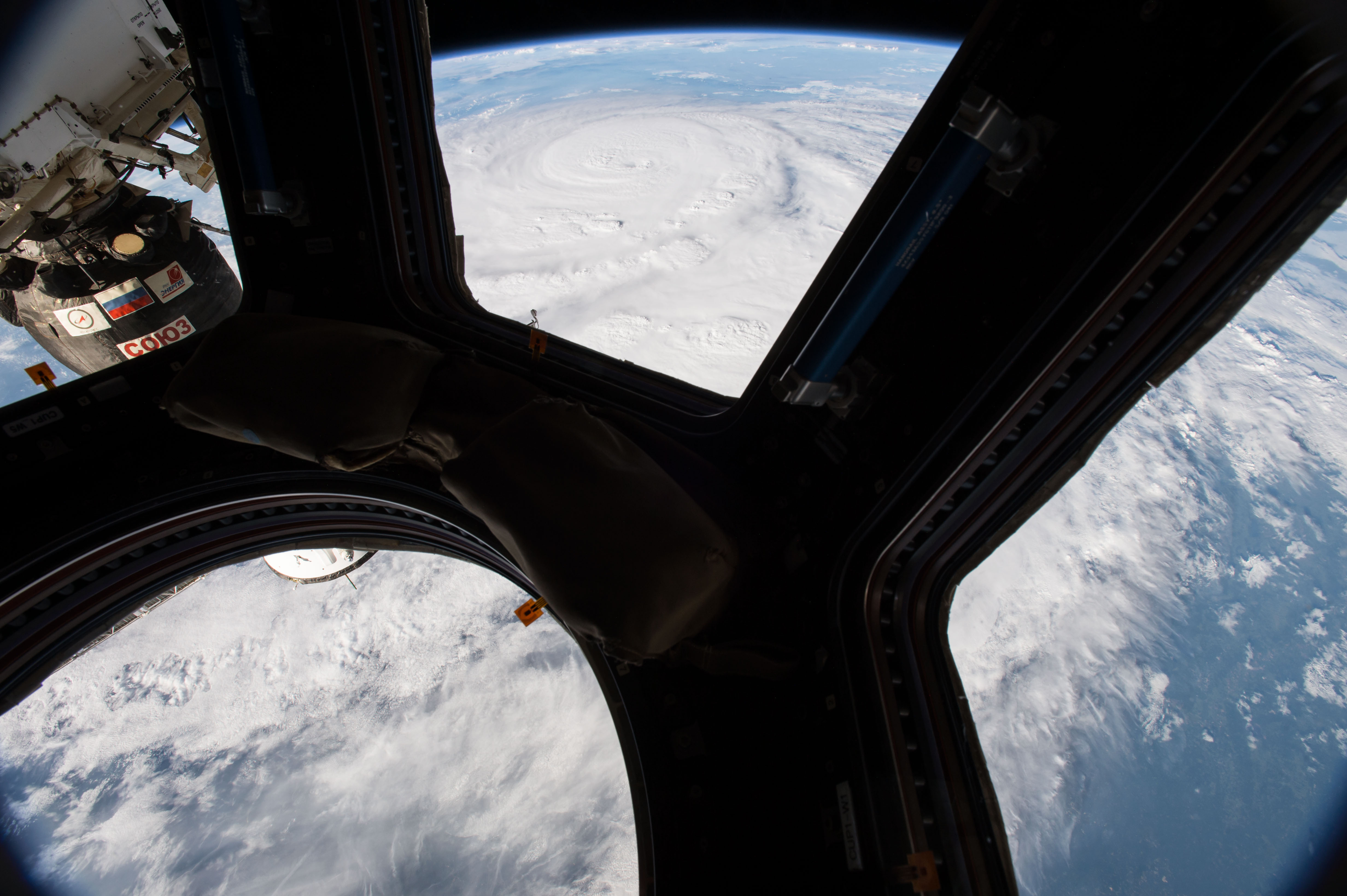 Hurricane Harvey from ISS Cupola