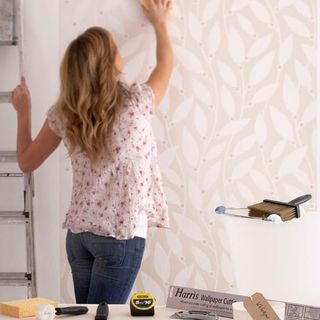 wallpaper with paint and brush