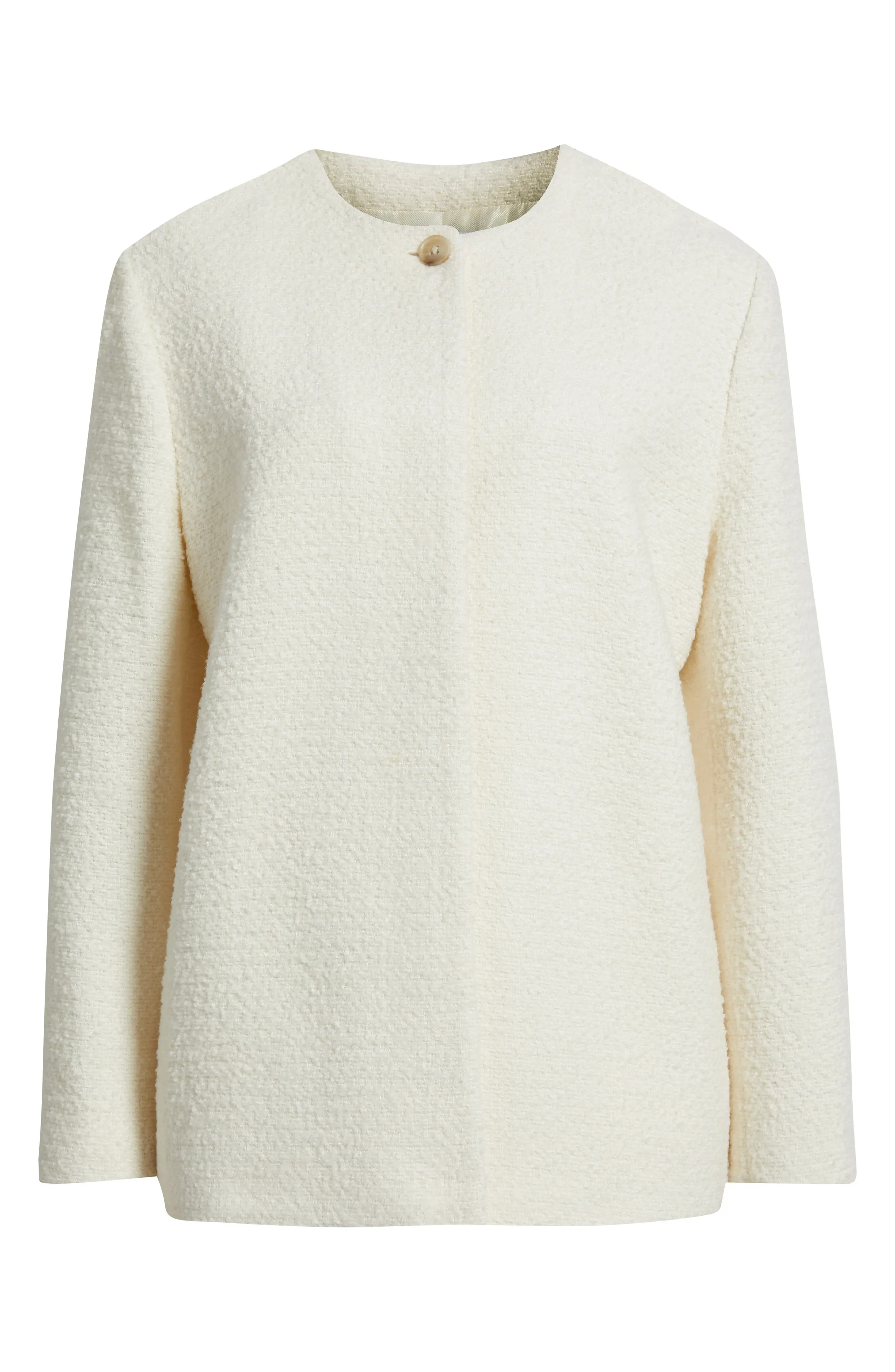 Nordstrom, Collarless Pleat Back Jacket