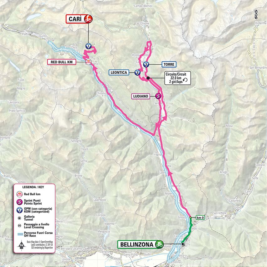 Route information for the 2026 Giro d'Italia