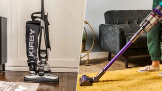 Kirby vacuum (left) and Dyson Gen5detect (right)