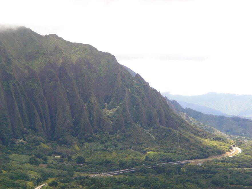 The volcanic peaks of Oahu are slowly disintegrating from the inside. 