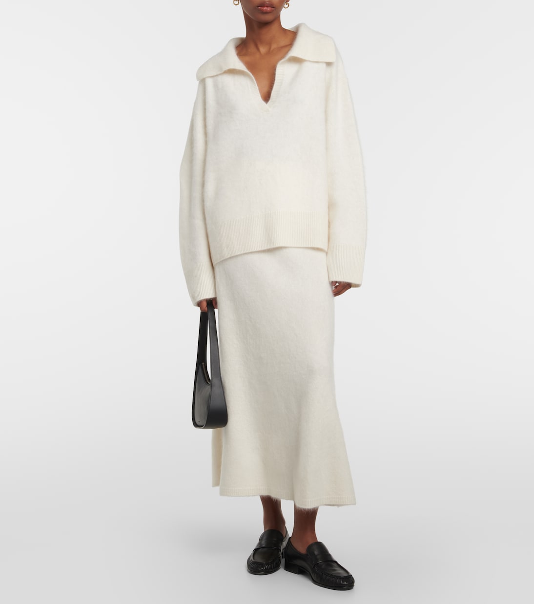 Kerry Brushed Cashmere Sweater in Neutrals - Lisa Yang