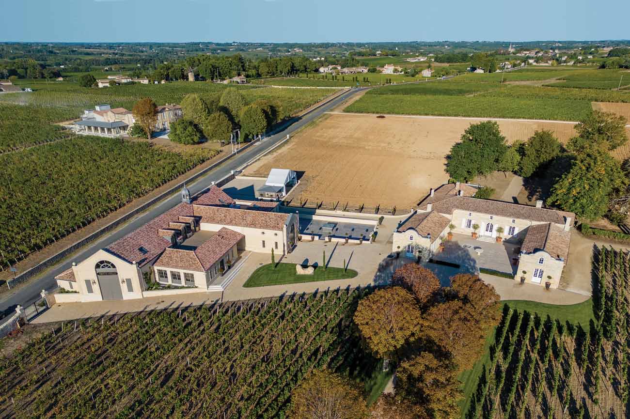Ch&acirc;teau TrotteVieille and its vineyards in St-Emilion.