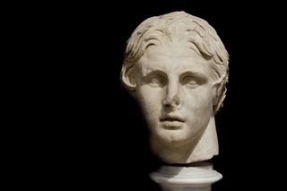 The bust of Alexander the Great at Istanbul Archeology Museum in Turkey.