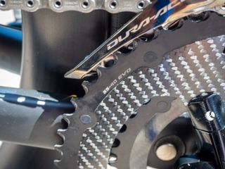 Pogačar is using 55/40 chainrings