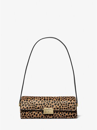 Michael Kors Ludlow Small Cheetah Print Calf Hair Convertible Pochette