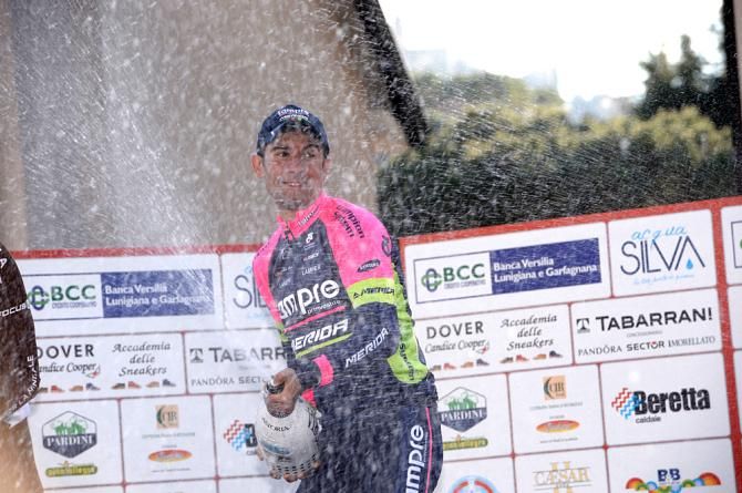 Diego Ulissi (Lampre-Merida) celebrates his victory in the GP Camaiore
