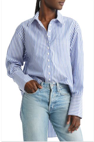 & Other Stories Stripe Cotton Button-Up Shirt