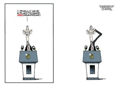 Obama cartoon world ISIS plan