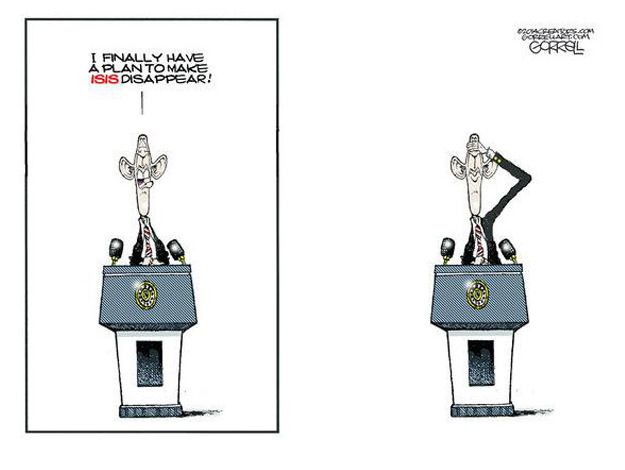 Obama cartoon world ISIS plan