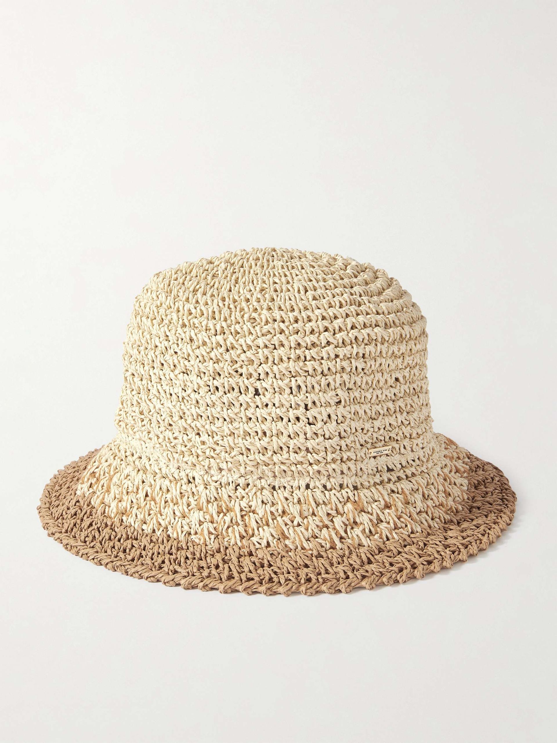 Bailey Dégradé Crocheted Straw Bucket Hat