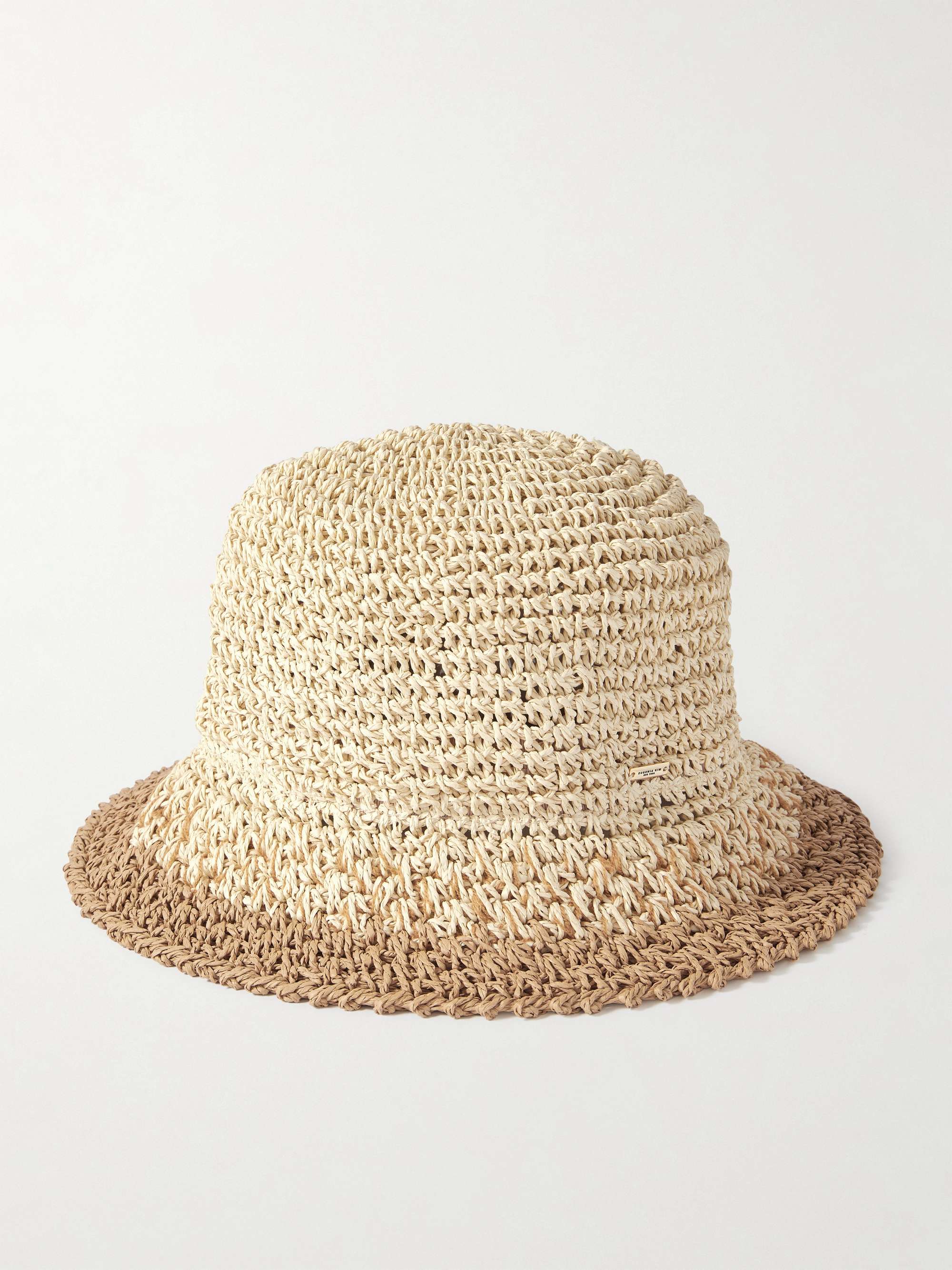 Bailey Dégradé Crocheted Straw Bucket Hat