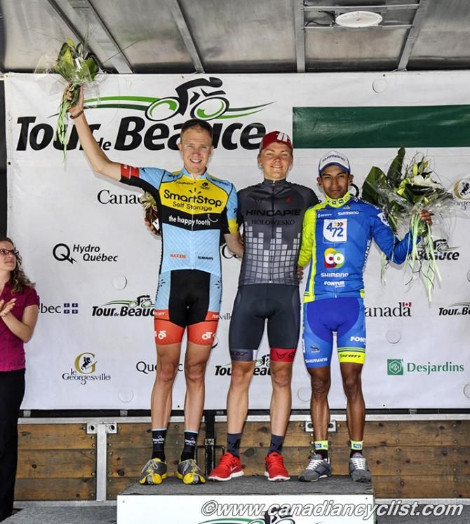 Stage podium: Rob Britton, Tom Skujins, Arturo Caleron