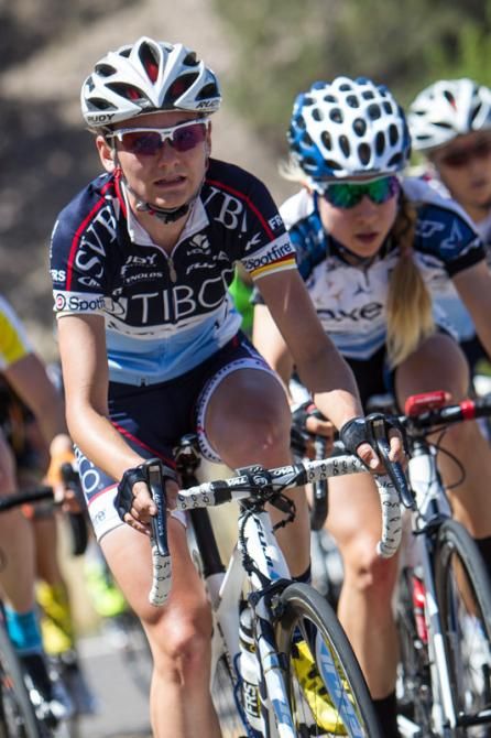 Claudia H&auml;usler (TIBCO) sets tempo at the front.