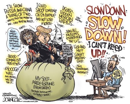Political Cartoon U.S. Trump Cartoon Jokes