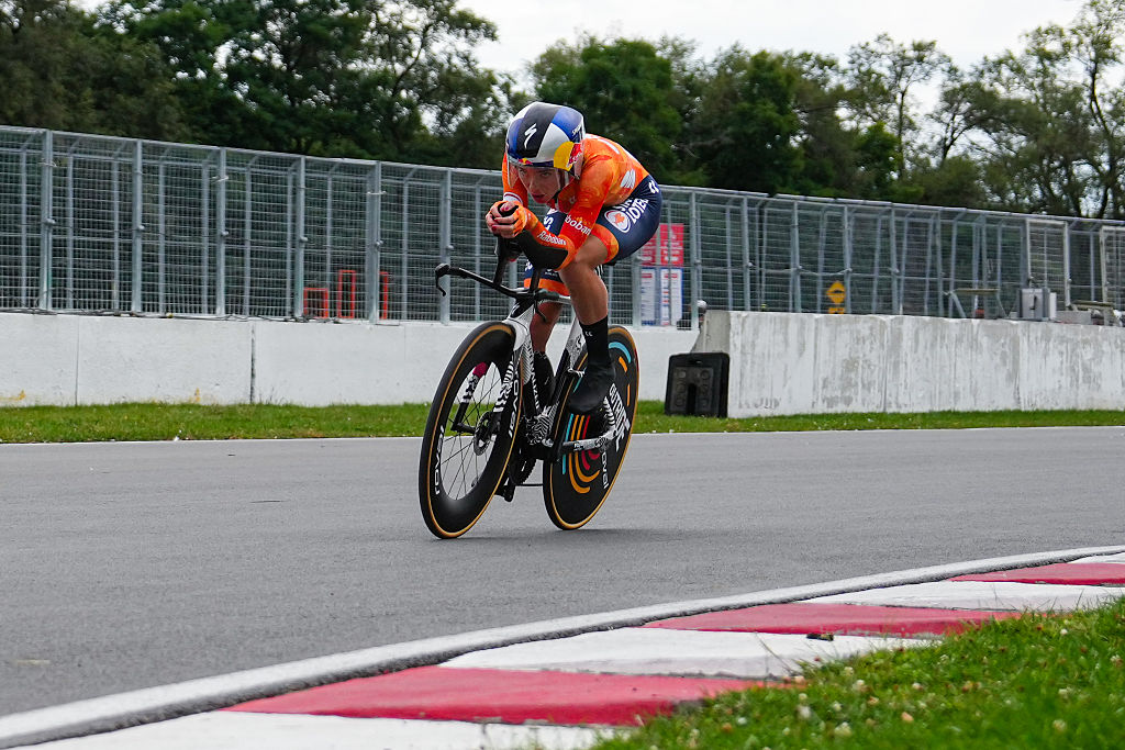 Demi Vollering (Netherlands) during the Women Elite Individual Time Trial at the 2026 UCI Road World Championships in Montreal, Quebec, Canada. (Photo by Yuan Tian/NurPhoto via Getty Images)