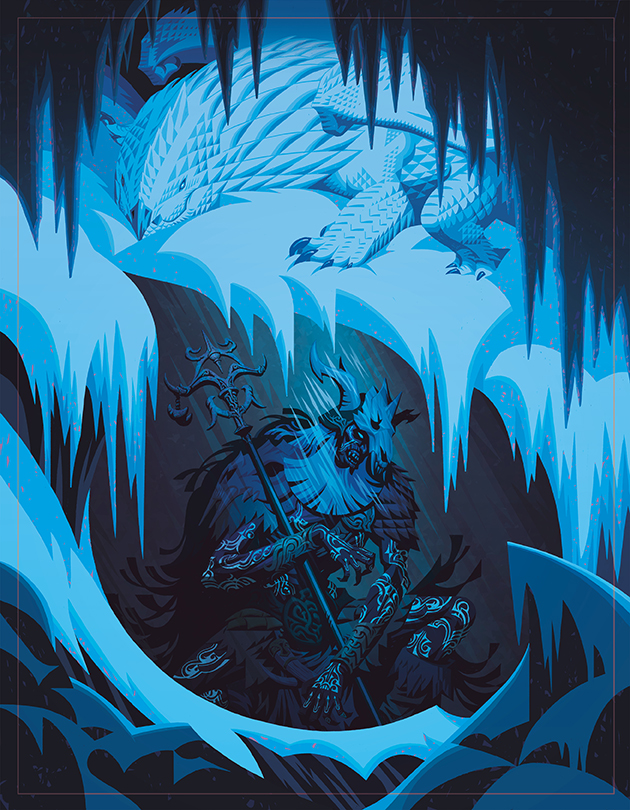 Dungeons and Dragons; art of colourful dragons
